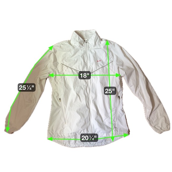 Nike Women’s Windbreaker Jacket White Lightweight Running Zip Up Size Medium - Picture 10 of 12